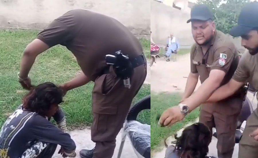 گجرات: پولیس کےزیر حراست شہری کے بال کاٹنے کی ویڈیو وائرل