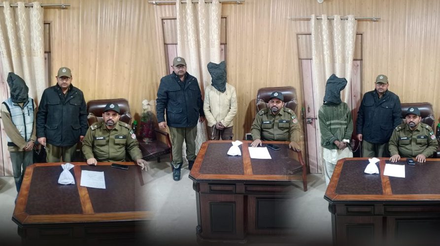 گجرات پولیس کی کڑیانوالہ میں ناجائز اسلحہ کے خلاف بڑی کارروائی، 5 ملزمان گرفتار