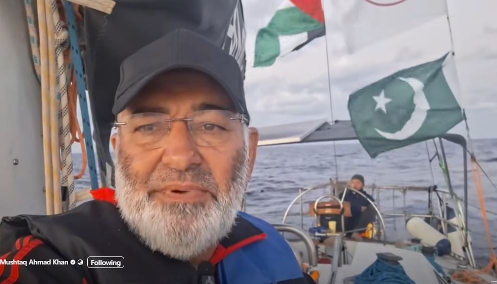 گلوبل صمود فلوٹیلا پر اسرائیلی فورسز کاحملہ ، سابق سینٹر ر مشتاق احمد خان گرفتار